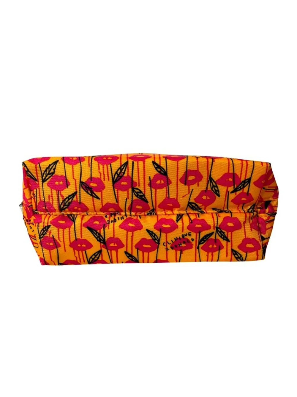 Clinique x Donald Limited Edition Magenta/Orange Kiss Mark Cosmetic Bag